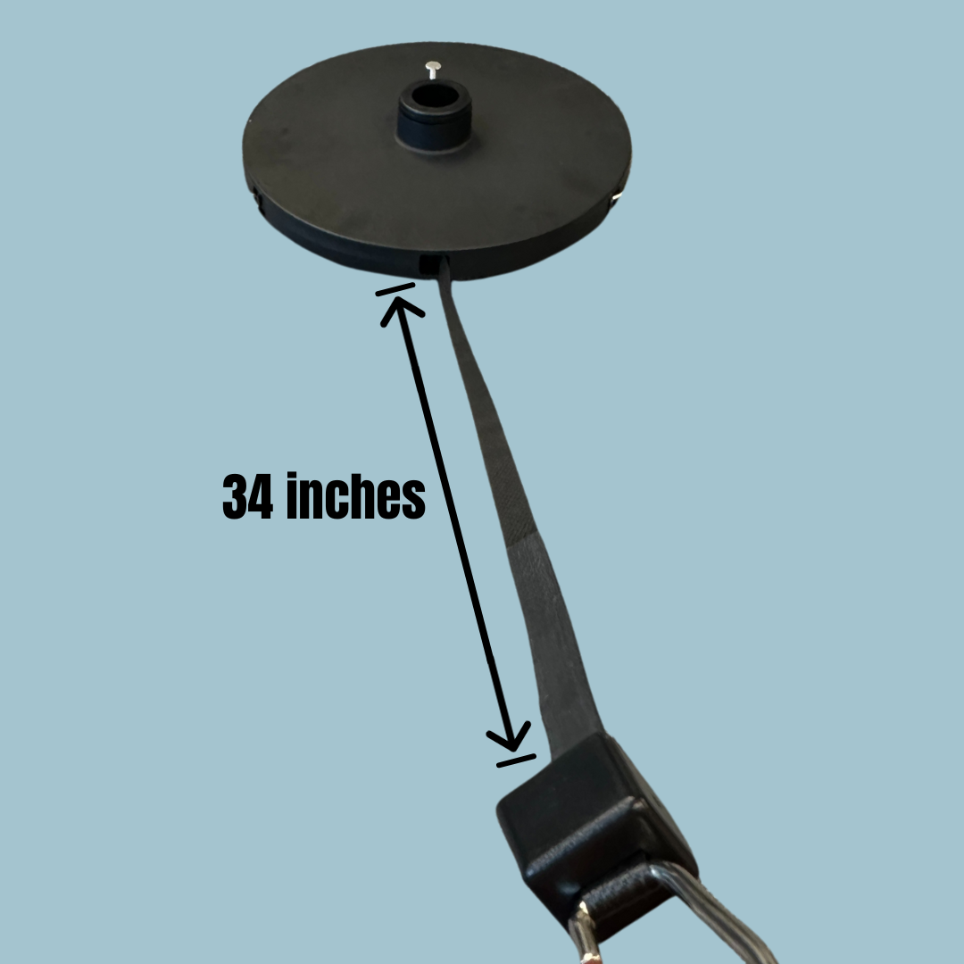 umbrella base with distance measurements